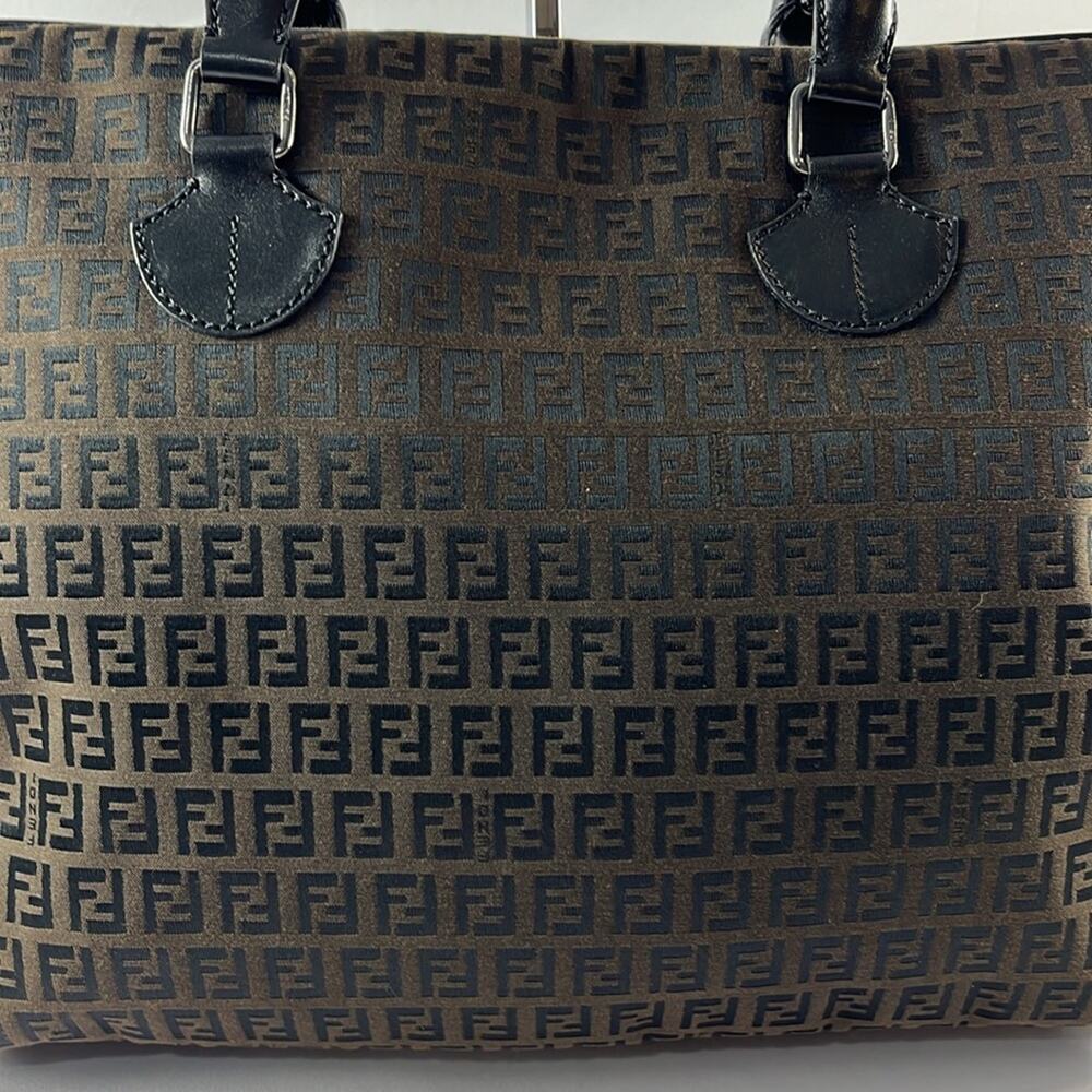 FENDI Brown Zucchino Canvas Briefcase‎ - Picture 5 of 14